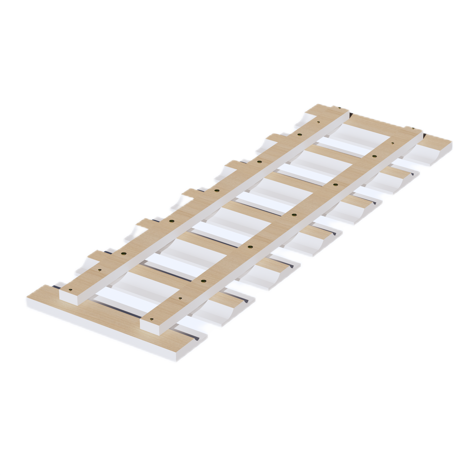 SF-GL36: Frost White Slim Shaker 36"W x 1-1/2"H x 12"D Wall Glass Holder