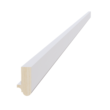 HF-LRM: Frost White Shaker 96"W x 1-1/2"H x 3/4"D Light Rail Molding