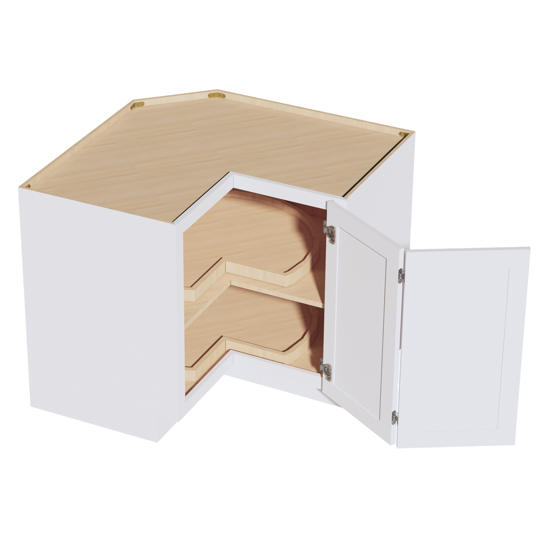 HF-LSB36：霜白色 Shaker 36 英寸双门转盘转角底柜