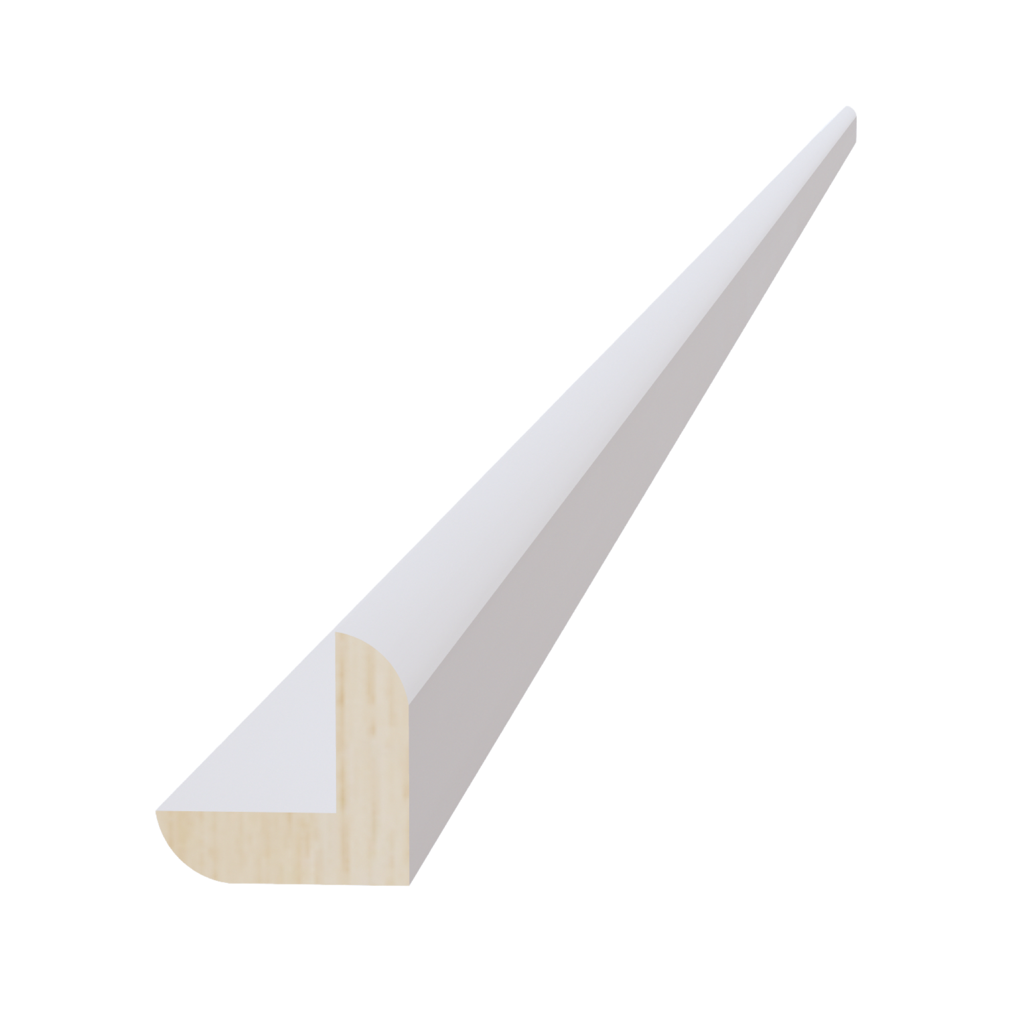 SF-OCM8: Frost White Slim Shaker 96"W x 7/8"H x 7/8"D Outside Corner Molding