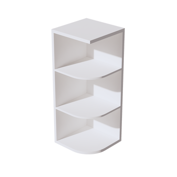 SF-OE1230: Frost White Slim Shaker 12"W x 30"H 4 Shelves Wall End Shelf Cabinet
