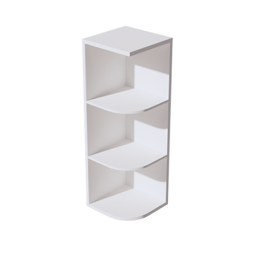 SF-OE1236: Frost White Slim Shaker 12"W x 36"H 4 Shelves Wall End Shelf Cabinet