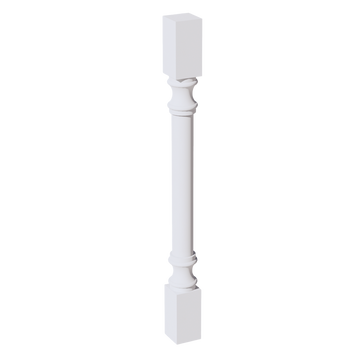 SF-RP336: Frost White Slim Shaker 03"W x 36"H x 03"D Round Roman Pillar