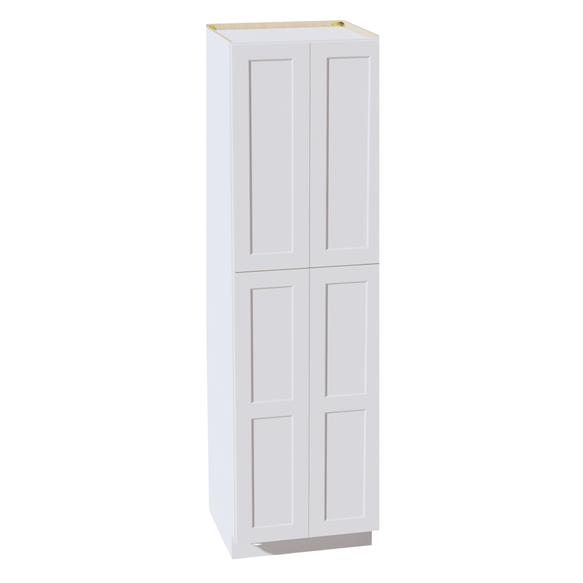 HF-TP2484: Frost White Shaker 24"W x 84"H x 24"D 5 Door & 5 Shelves Tall Shelf Pantry Cabinets