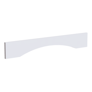 SF-VAR36: Frost White Slim Shaker 36"W x 5-1/2"H x 3/4"D Arched Valance