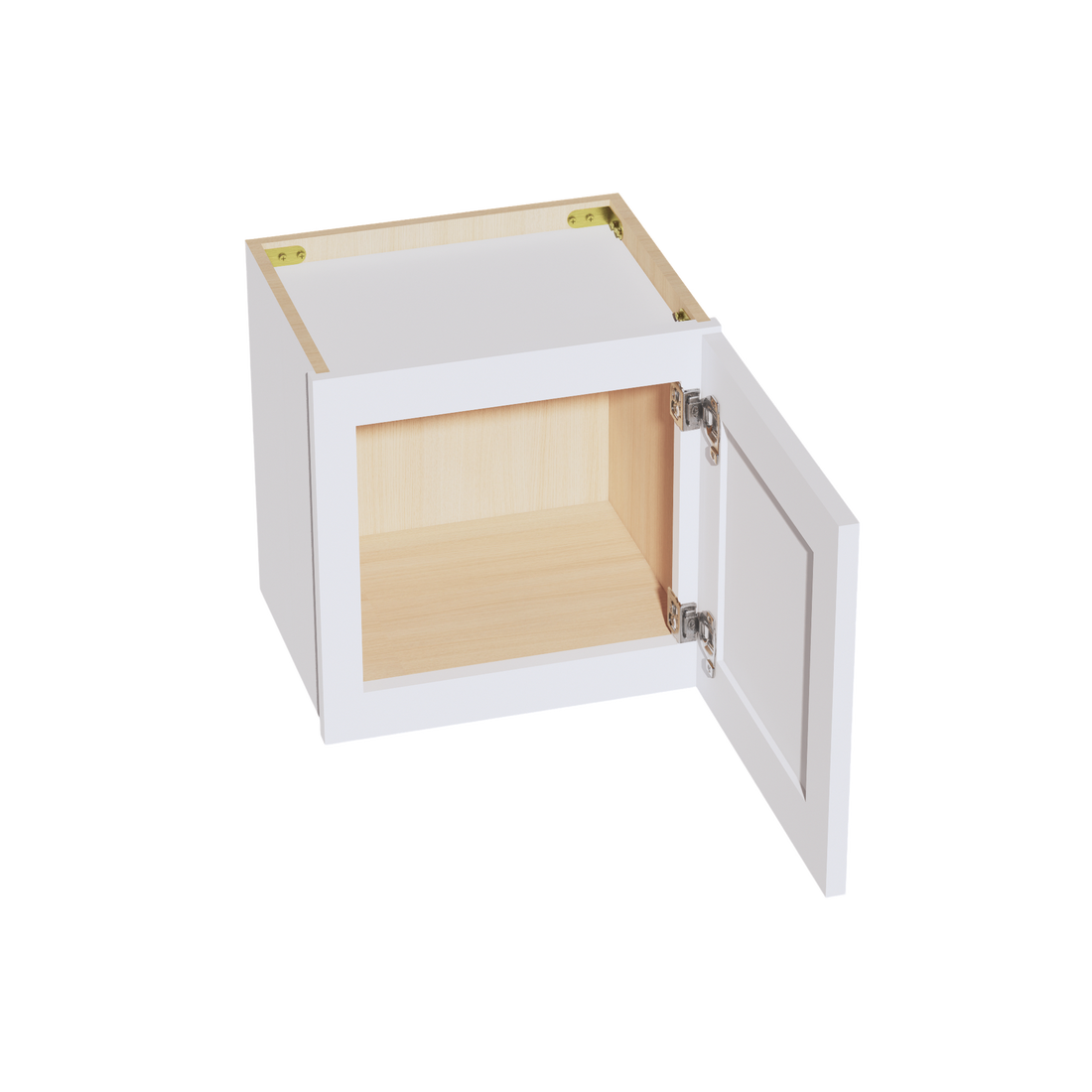 HF-W1515: Frost White Shaker 15"W x 15"H 1 Door Standard Wall Bridge Cabinet