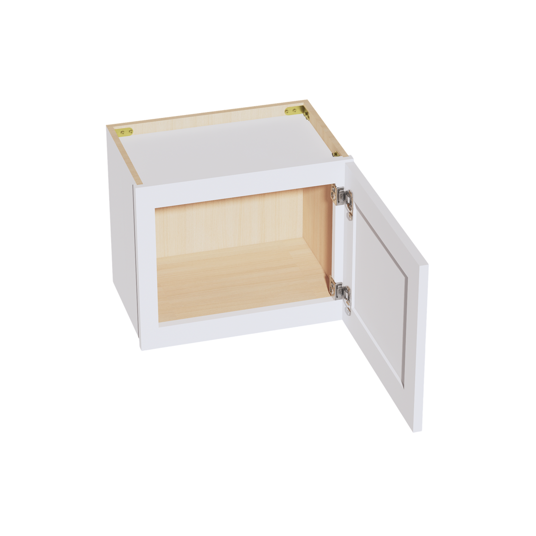 HF-W1815: Frost White Shaker 18"W x 15"H 1 Door Standard Wall Bridge Cabinet