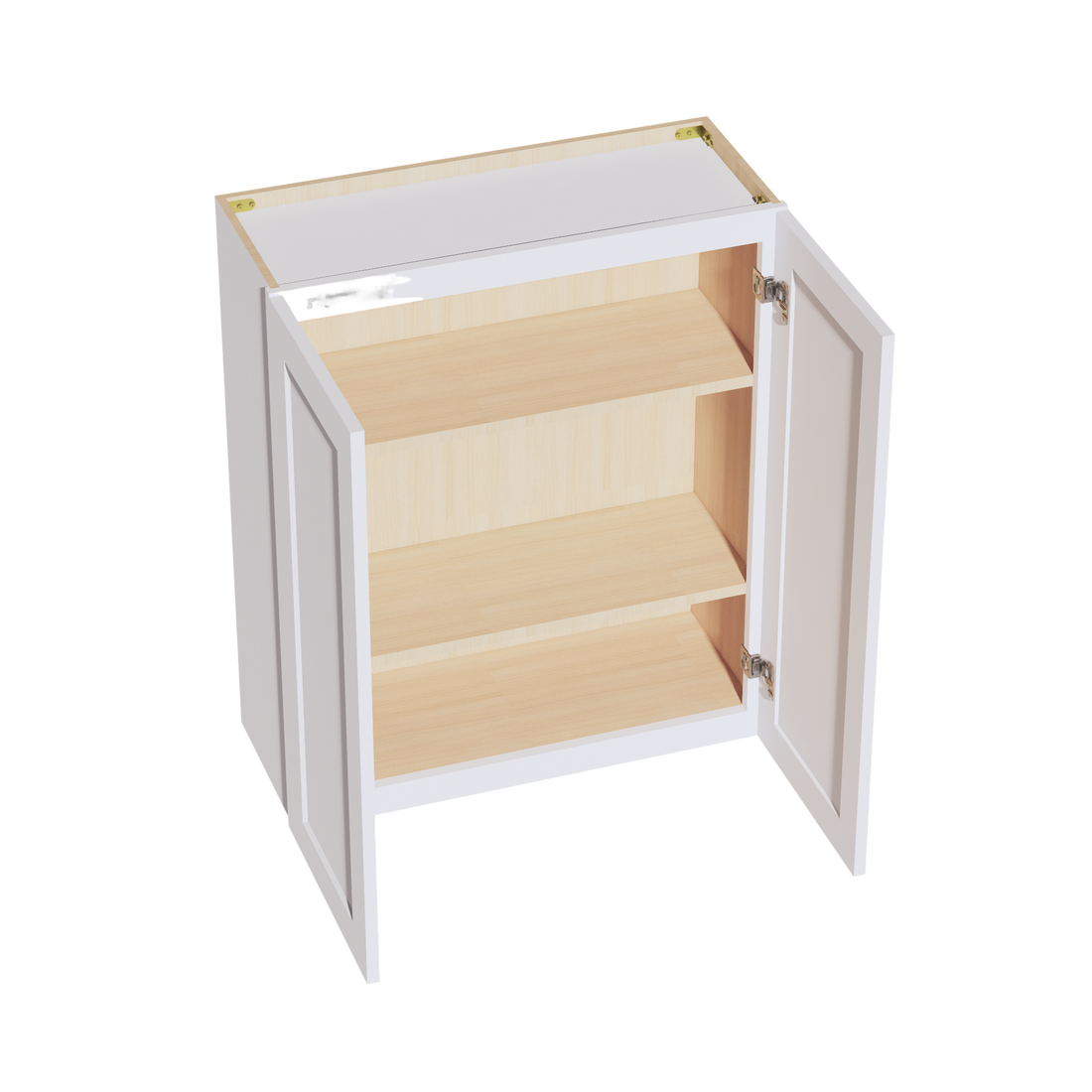 HF-W3036: Frost White Shaker 30"W x 36"H 2 Doors & 2 Shelves Standard Wall Cabinet