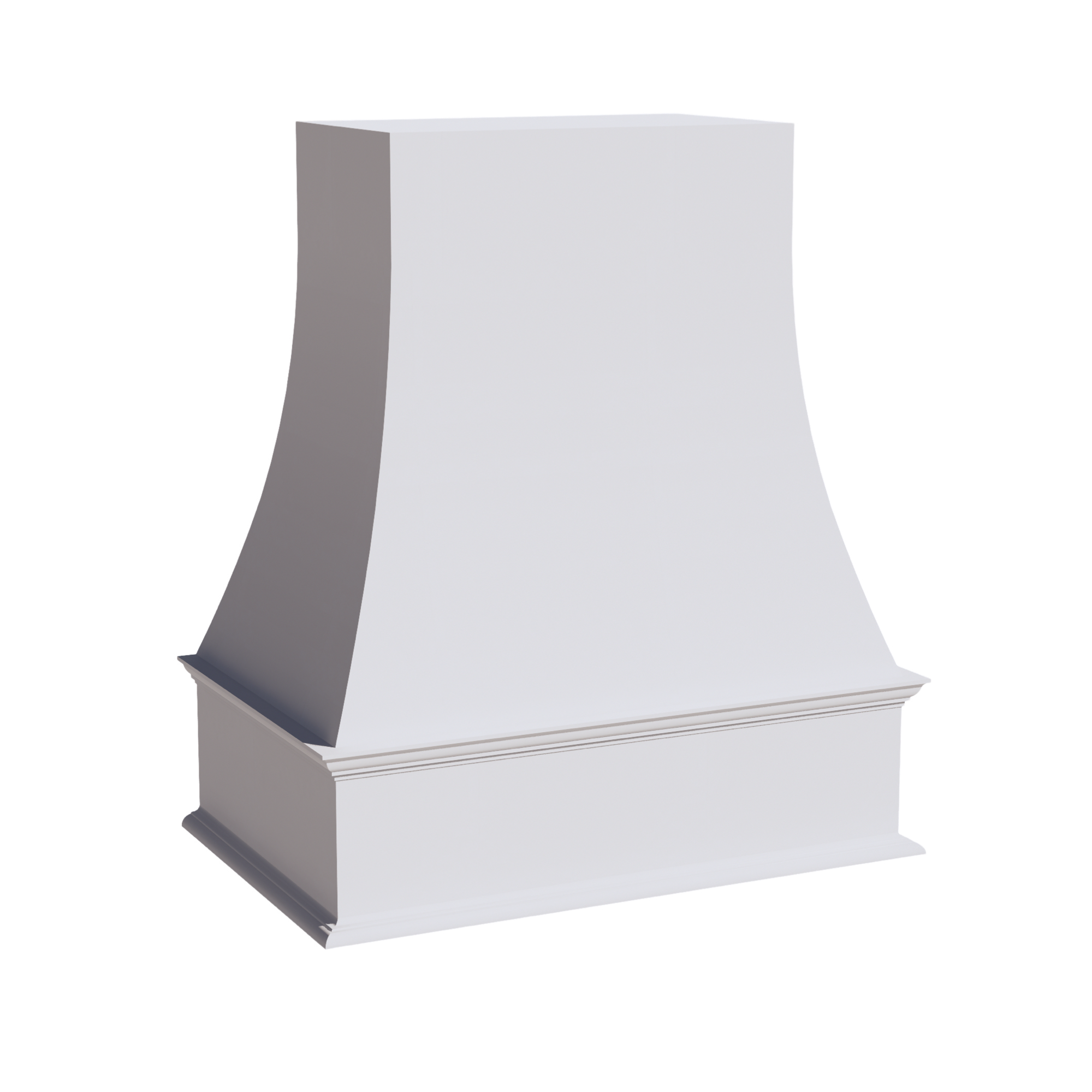 SF-WRH3636: Frost White Slim Shaker 36"W x 36"H Wood Wall Mounted Range Hoods