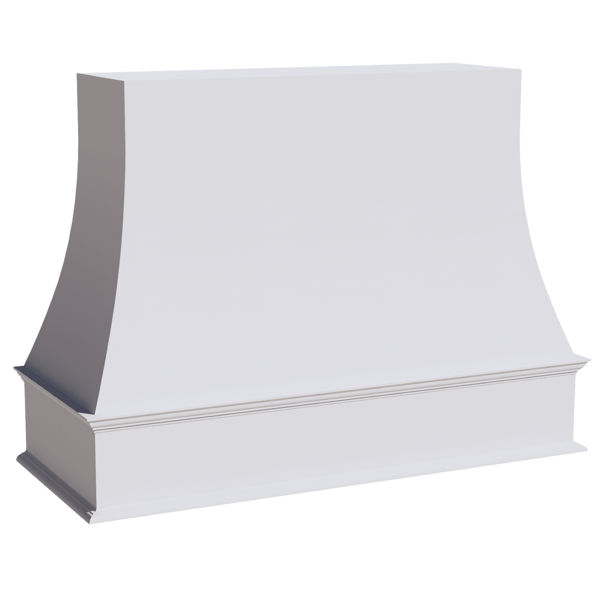 SF-WRH4836: Frost White Slim Shaker 48"W x 36"H Wood Wall Mounted Range Hoods