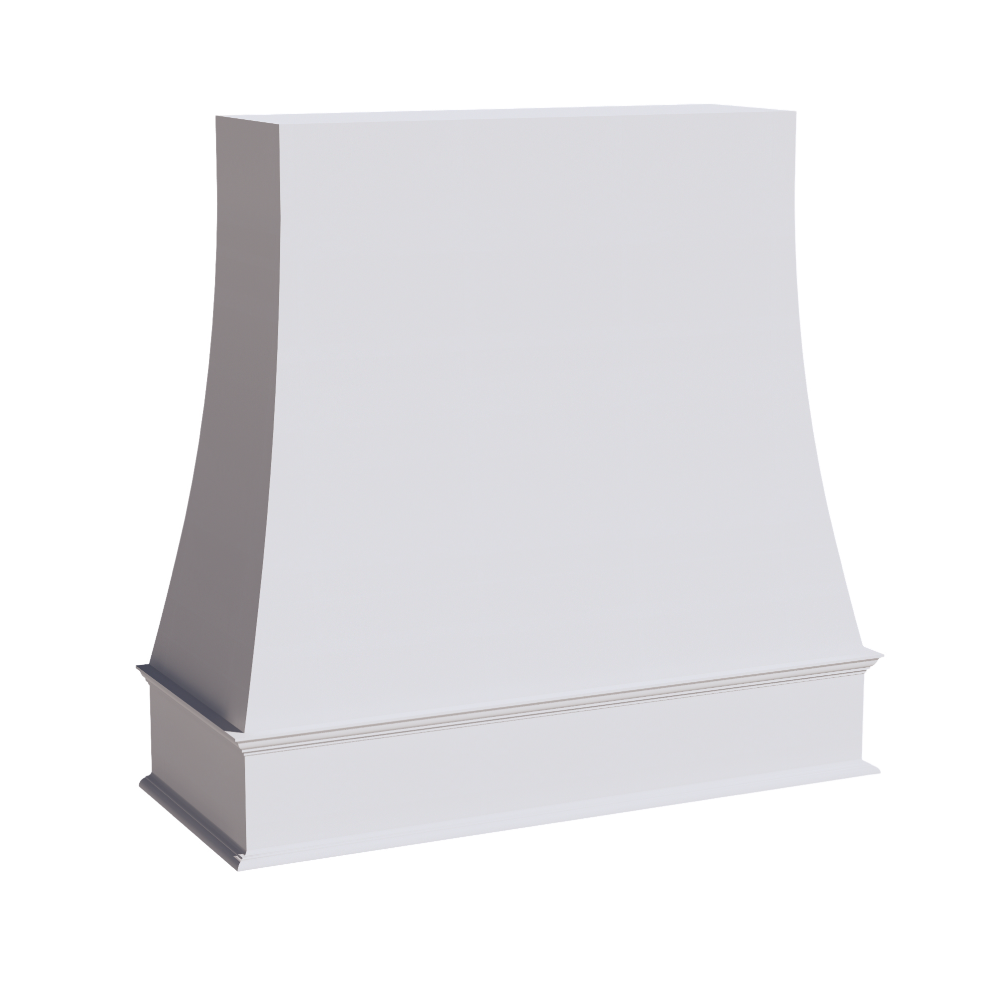 SF-WRH4848: Frost White Slim Shaker 48"W x 48"H Wood Wall Mounted Range Hoods