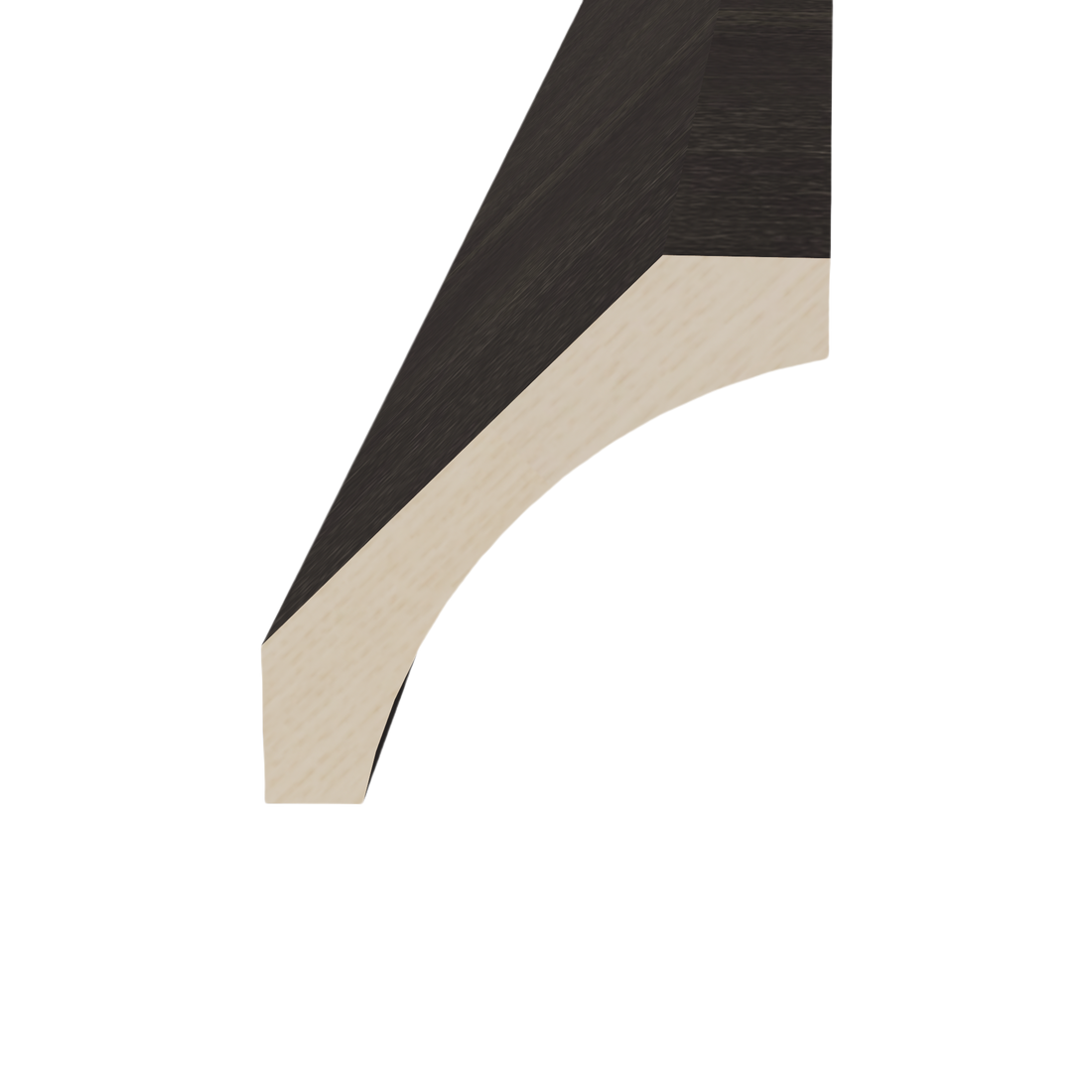 HG-CM4: Dark Gray Shaker 96"W x 2-1/2"H x 2-1/2"D Crown Molding