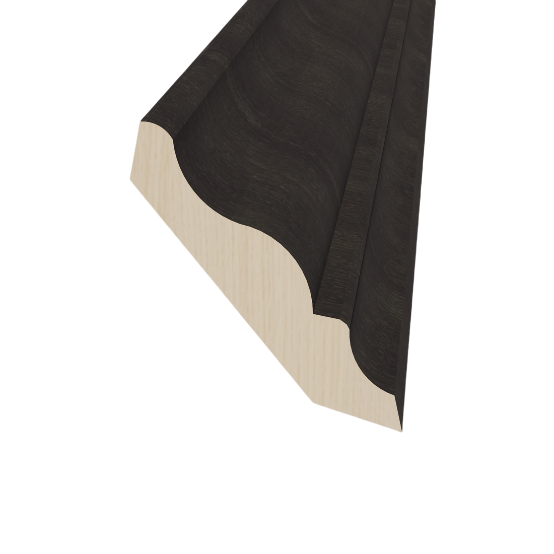 HG-CM6: Dark Gray Shaker 96"W x 3-1/2"H x 2-1/2"D Crown Molding