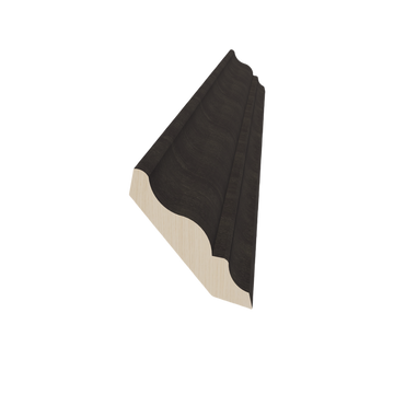 HG-CM6: Dark Gray Shaker 96"W x 3-1/2"H x 2-1/2"D Crown Molding