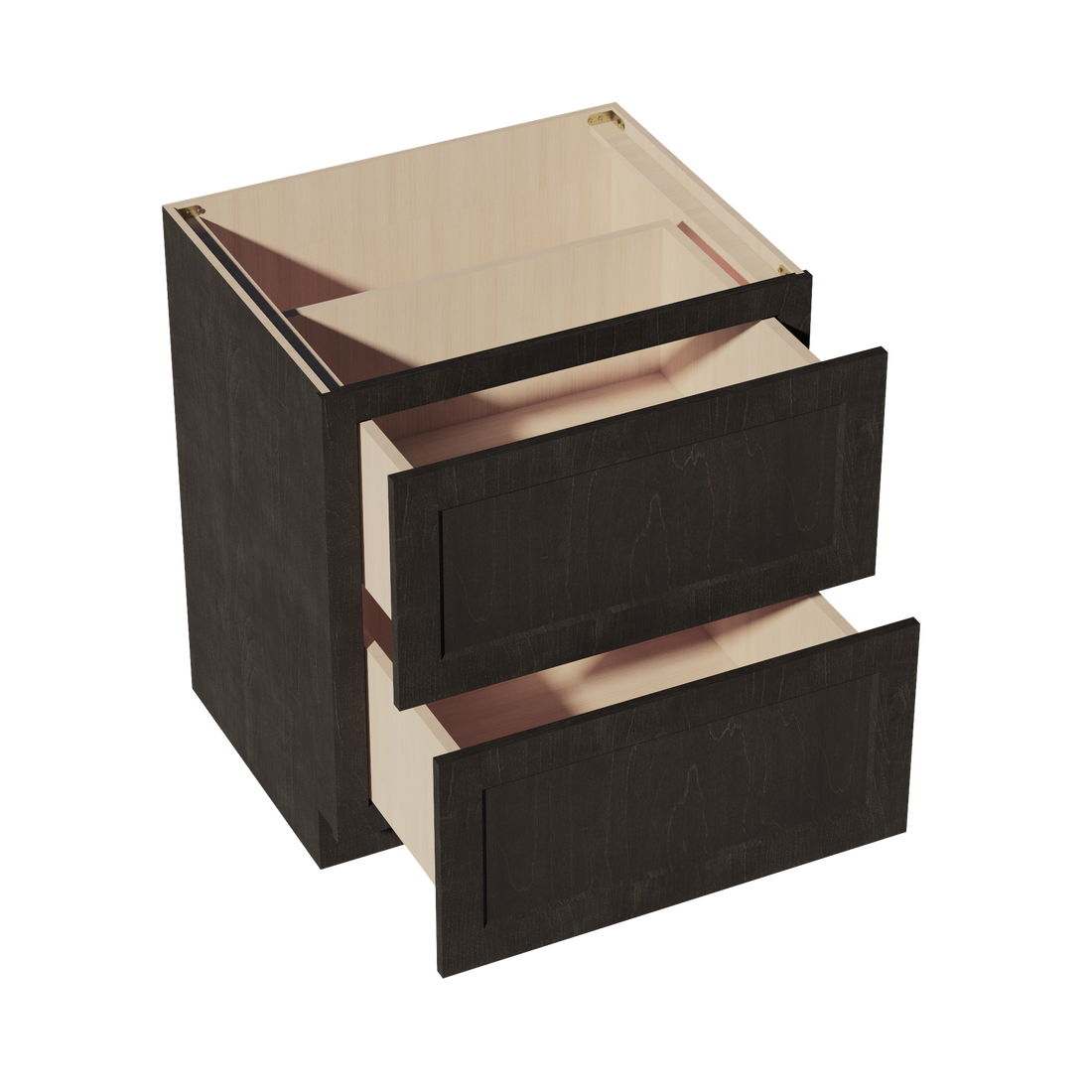HG-DB30-2: Dark Gray Shaker 30" 2 Drawers Base Cabinet