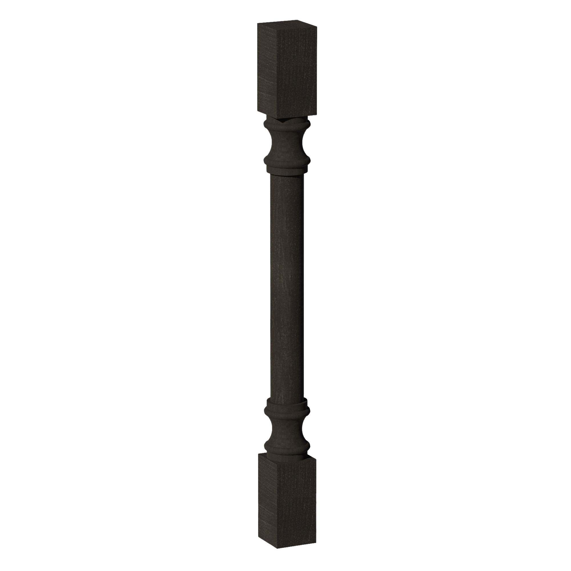 HG-RP336: Dark Gray Shaker 03"W x 36"H x 03"D Round Roman Pillar