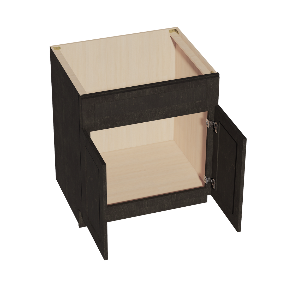 HG-SB30: Dark Gray Shaker 30" 2 Doors 1 False Drawer Sink Base Cabinet