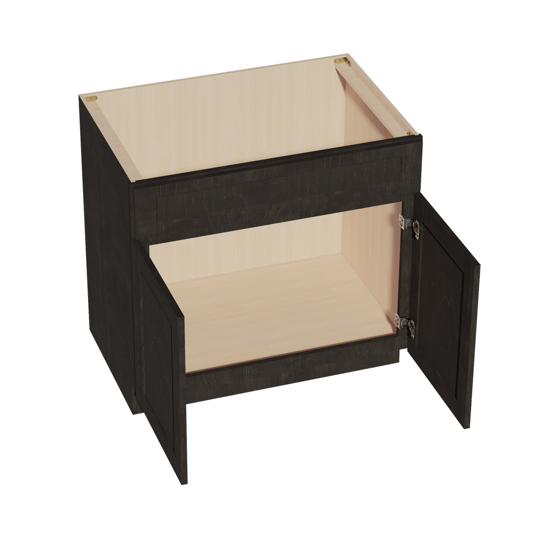 HG-SB36: Dark Gray Shaker 36" 2 Doors 1 False Drawer Sink Base Cabinet