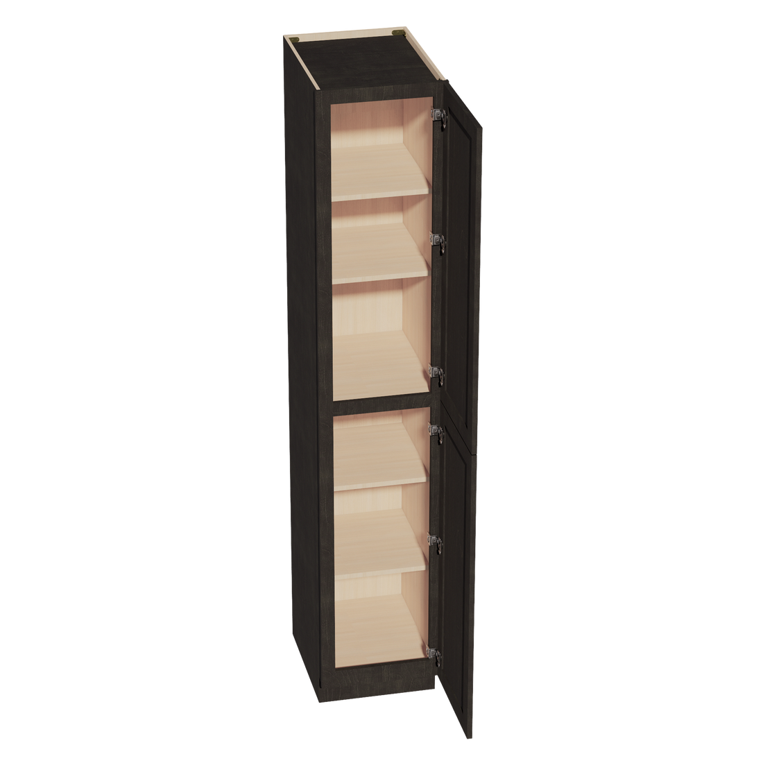 HG-TP1896: Dark Gray Shaker 18"W x 96"H x 24"D 2 Doors & 6 Shelves Tall Shelf Pantry Cabinets