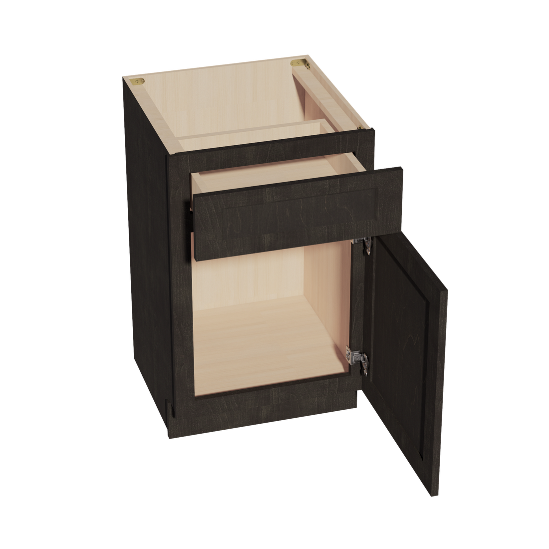HG-VB2121: Dark Gray Shaker 21"W x 34-1/2"H x 21"D 1 Door & 1 Drawer Single Door Vanity Base Cabinets