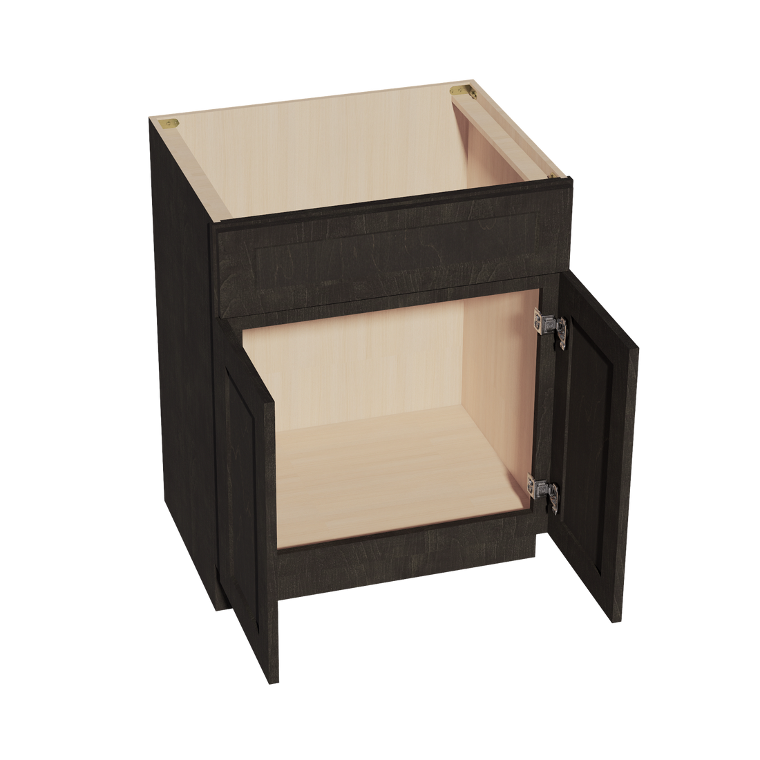 HG-VSB2721: Dark Gray Shaker 27"W x 34-1/2"H x 21"D 2 Doors & 1 False Drawer Vanity Sink Base Cabinets