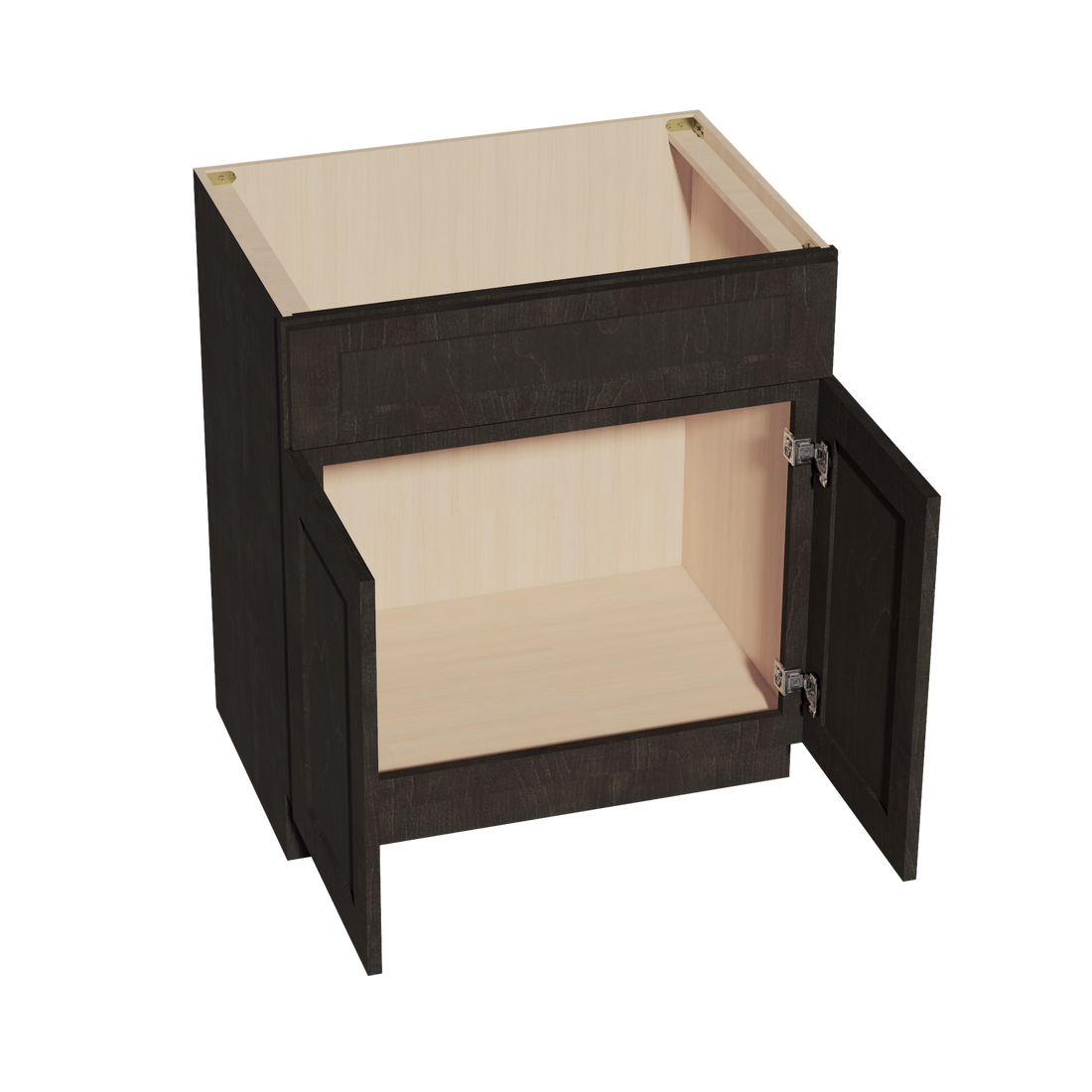 HG-VSB3021: Dark Gray Shaker 30"W x 34-1/2"H x 21"D 2 Doors & 1 False Drawer Vanity Sink Base Cabinets