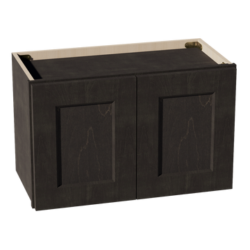 HG-W2415: Dark Gray Shaker 24"W x 15"H 2 Doors Standard Wall Bridge Cabinet