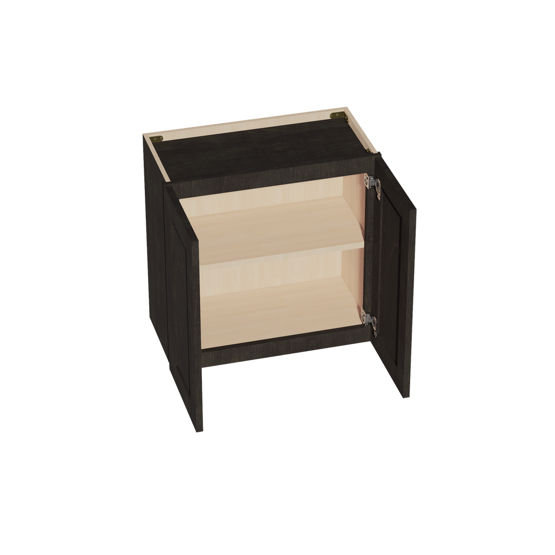 HG-W2424: Dark Gray Shaker 24"W x 24"H 2 Doors Standard Wall Bridge Cabinet