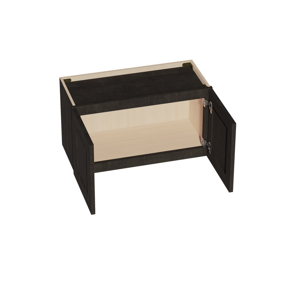 HG-W2715: Dark Gray Shaker 27"W x 15"H 2 Doors Standard Wall Bridge Cabinet
