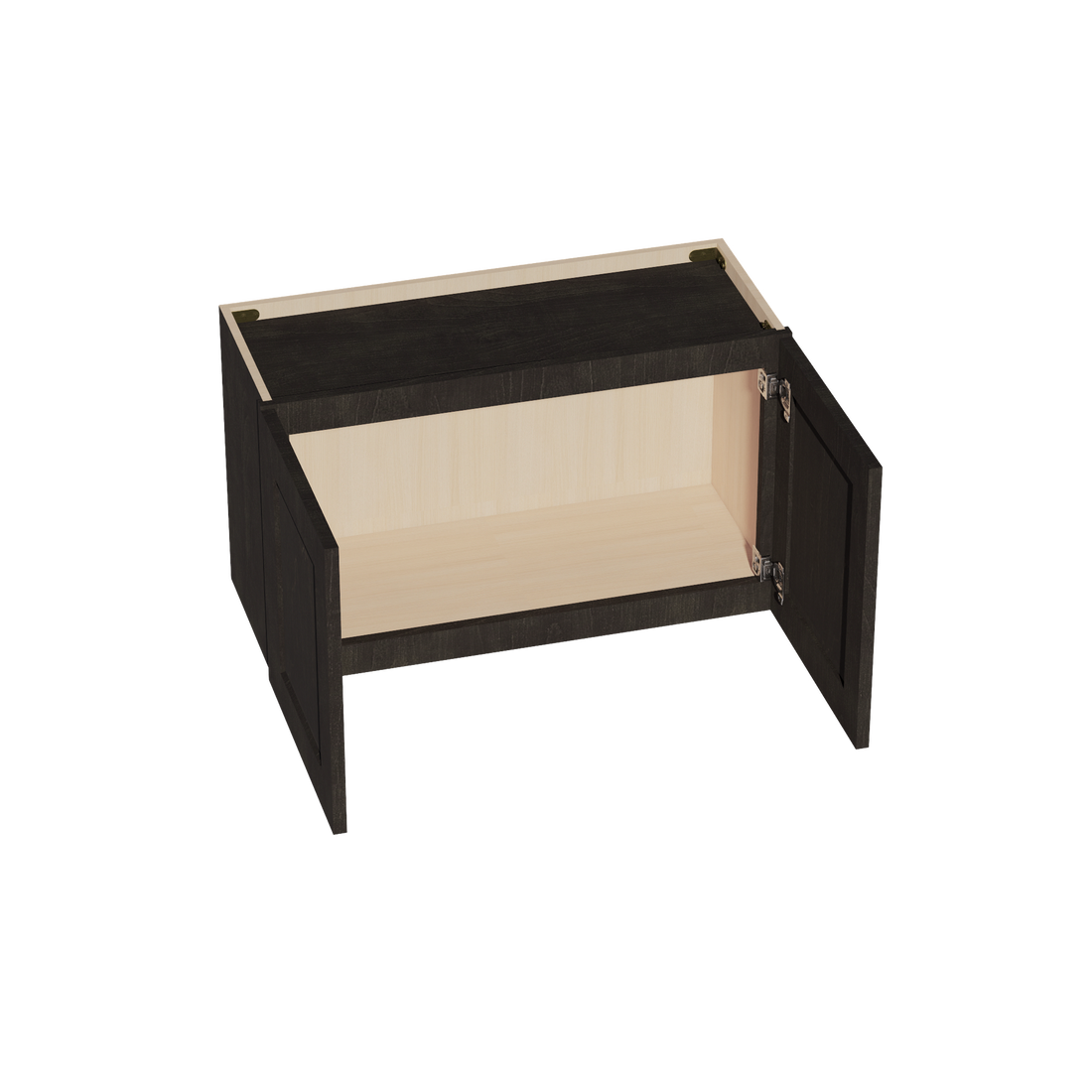 HG-W3018: Dark Gray Shaker 30"W x 18"H 2 Doors Standard Wall Bridge Cabinet
