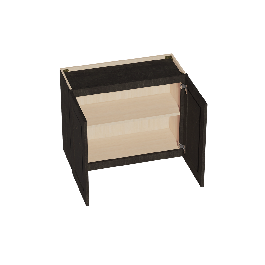 HG-W3024: Dark Gray Shaker 30"W x 24"H 2 Doors Standard Wall Bridge Cabinet