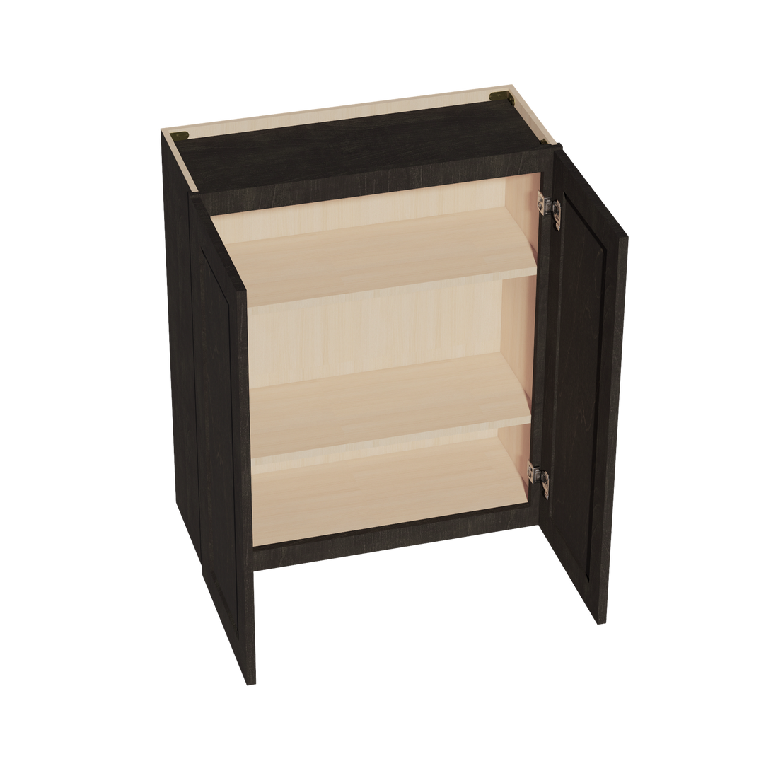 HG-W3036: Dark Gray Shaker 30"W x 36"H 2 Doors & 2 Shelves Standard Wall Cabinet