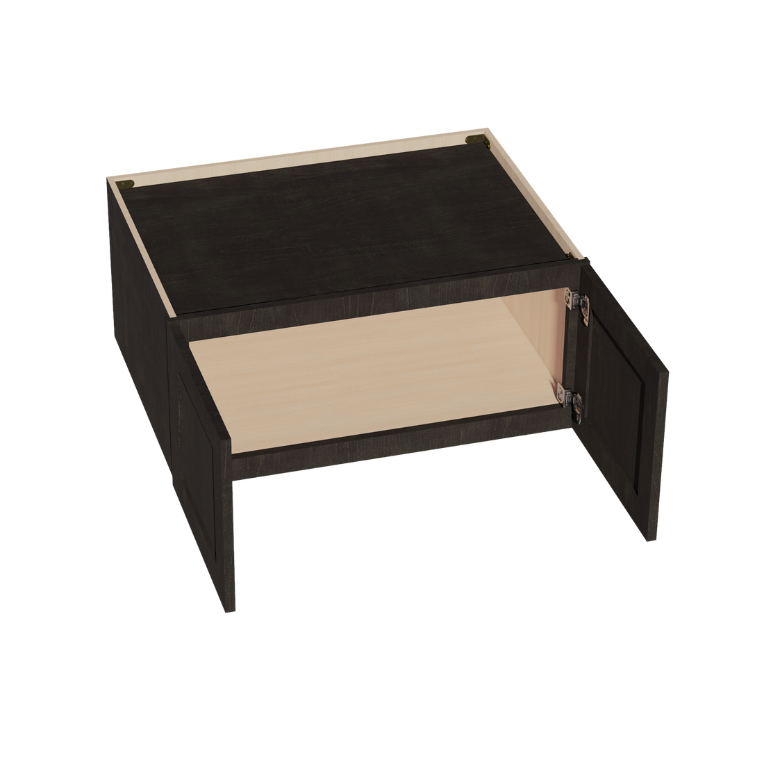 HG-W331524: Dark Gray Shaker 33"W x 15"H x 24"D 2 Doors Standard Bridge Wall Cabinet
