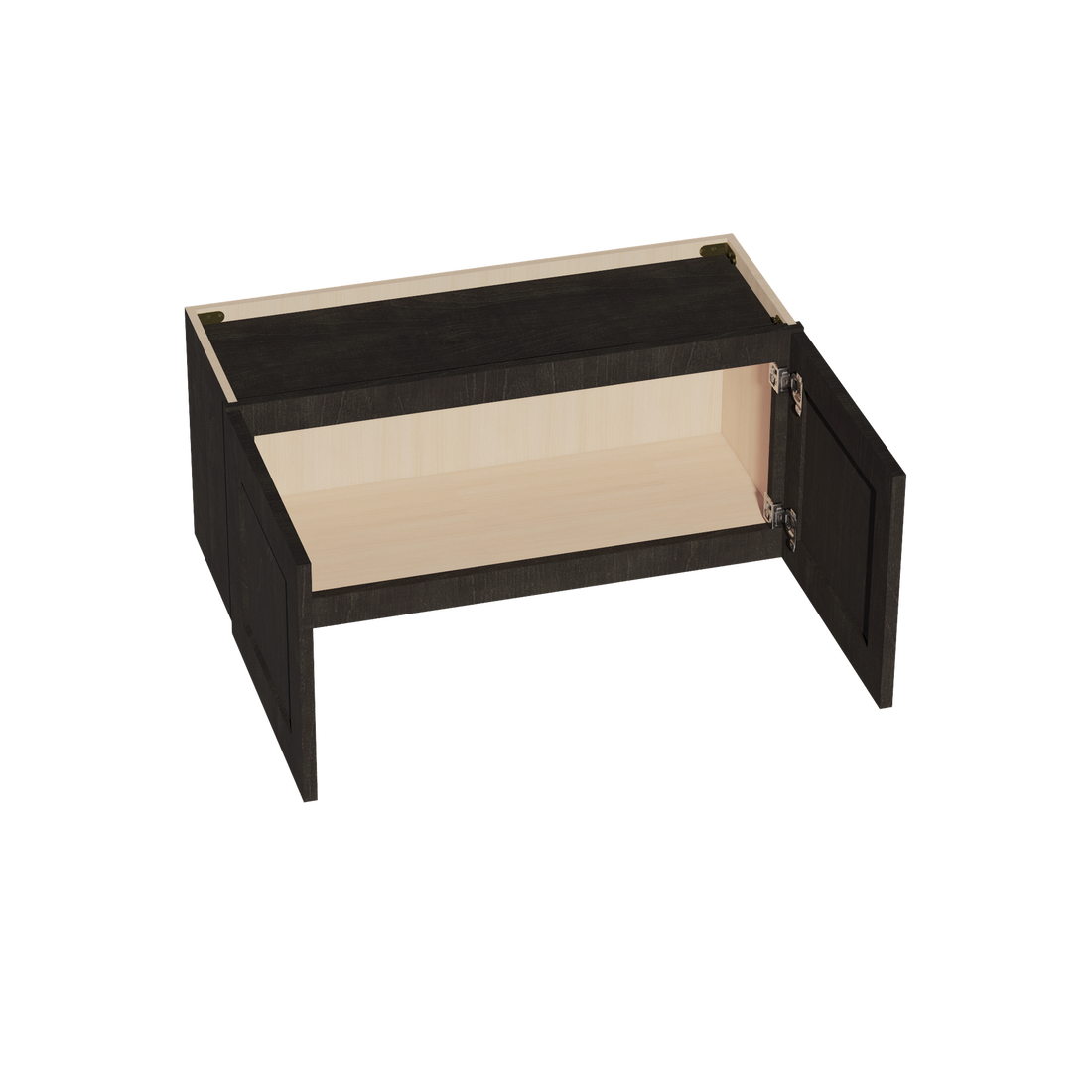 HG-W3315: Dark Gray Shaker 33"W x 15"H 2 Doors Standard Wall Bridge Cabinet