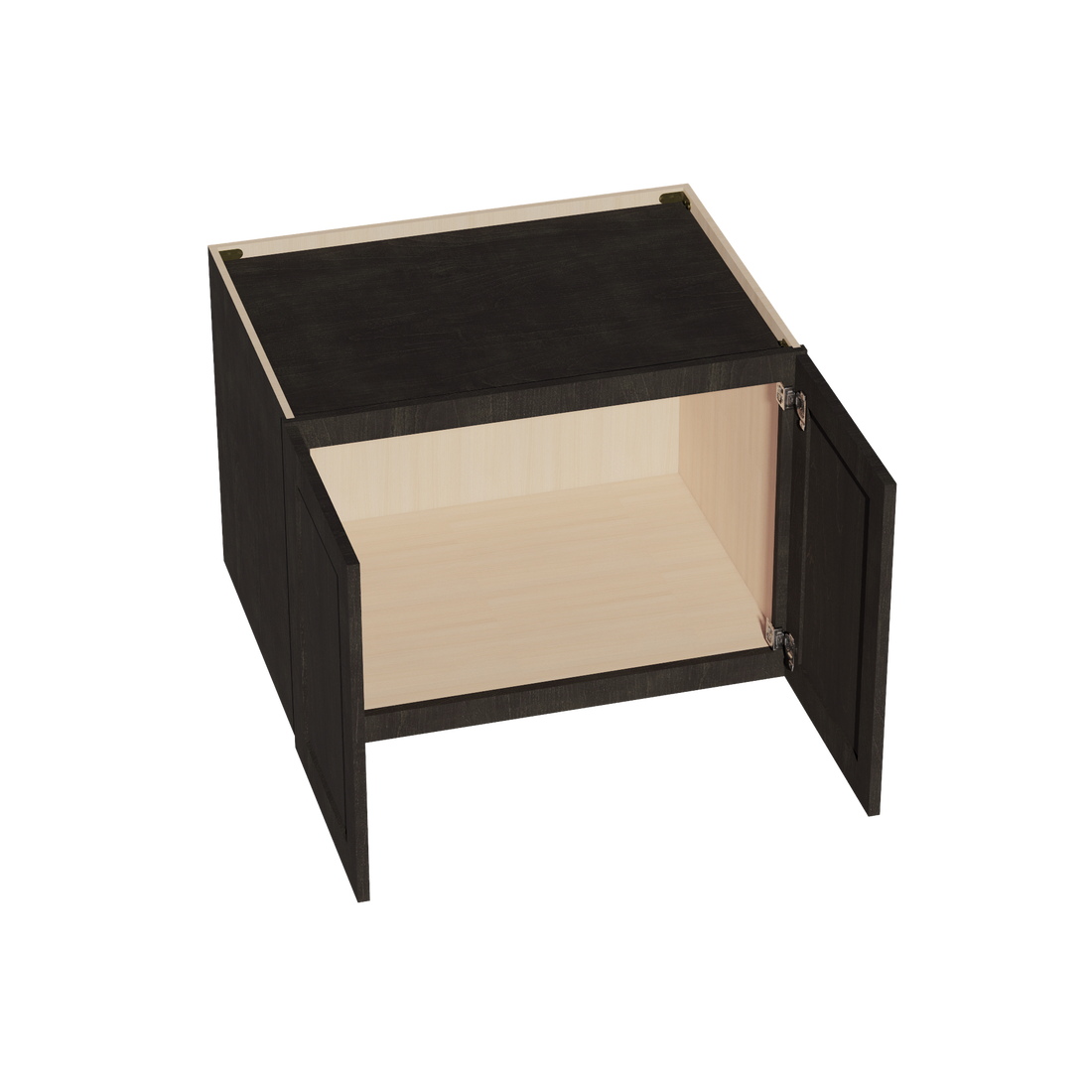 HG-W332424: Dark Gray Shaker 33"W x 24"H x 24"D 2 Doors & 1 Shelf Standard Bridge Wall Cabinet