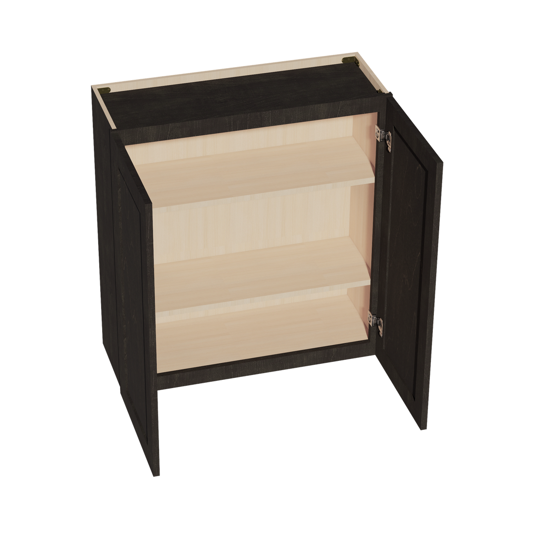 HG-W3336: Dark Gray Shaker 33"W x 36"H 2 Doors & 2 Shelves Standard Wall Cabinet