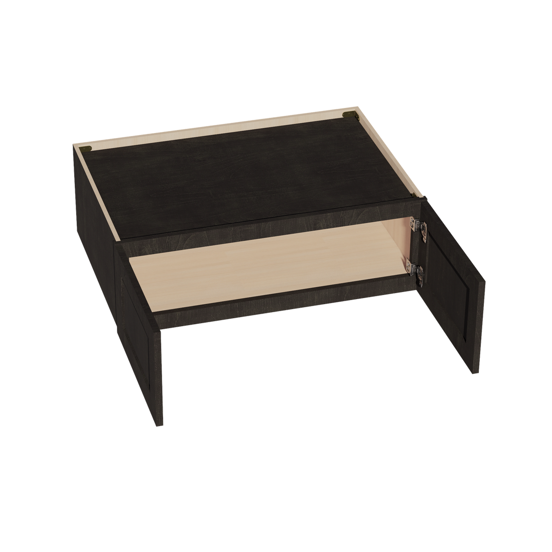 HG-W361224: Dark Gray Shaker 36"W x 12"H x 24"D 2 Doors Standard Bridge Wall Cabinet