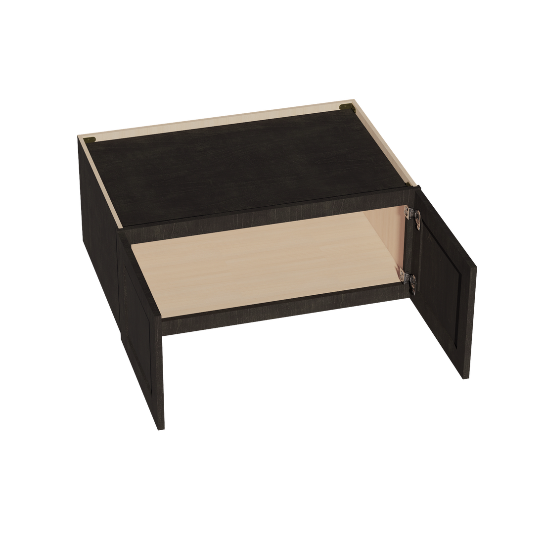 HG-W361524: Dark Gray Shaker 36"W x 15"H x 24"D 2 Doors Standard Bridge Wall Cabinet