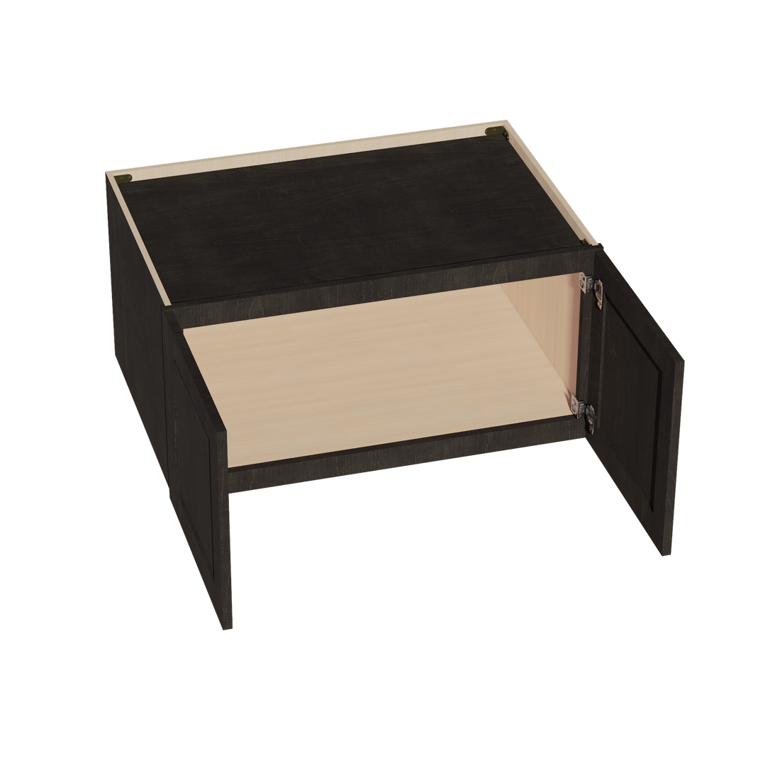 HG-W361824: Dark Gray Shaker 36"W x 18"H x 24"D 2 Doors Standard Bridge Wall Cabinet