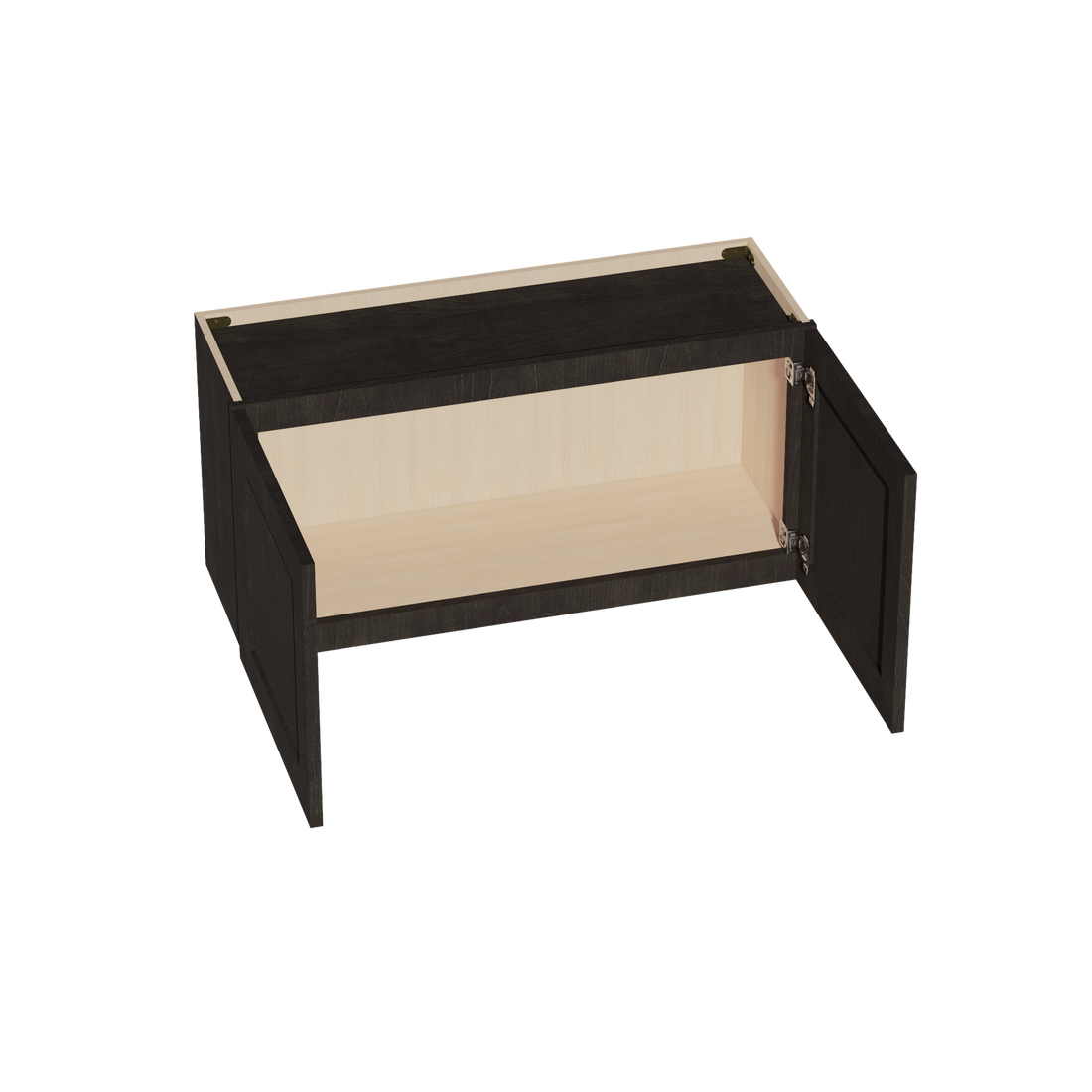 HG-W3618: Dark Gray Shaker 36"W x 18"H 2 Doors Standard Wall Bridge Cabinet
