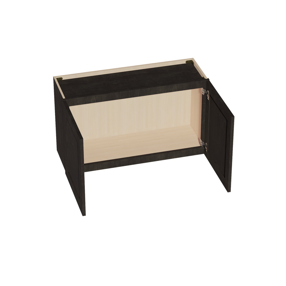 HG-W3621: Dark Gray Shaker 36"W x 21"H 2 Doors Standard Wall Bridge Cabinet
