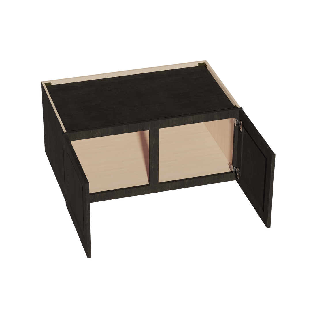HG-W391824: Dark Gray Shaker 39"W x 18"H x 24"D 2 Doors Standard Bridge Wall Cabinet