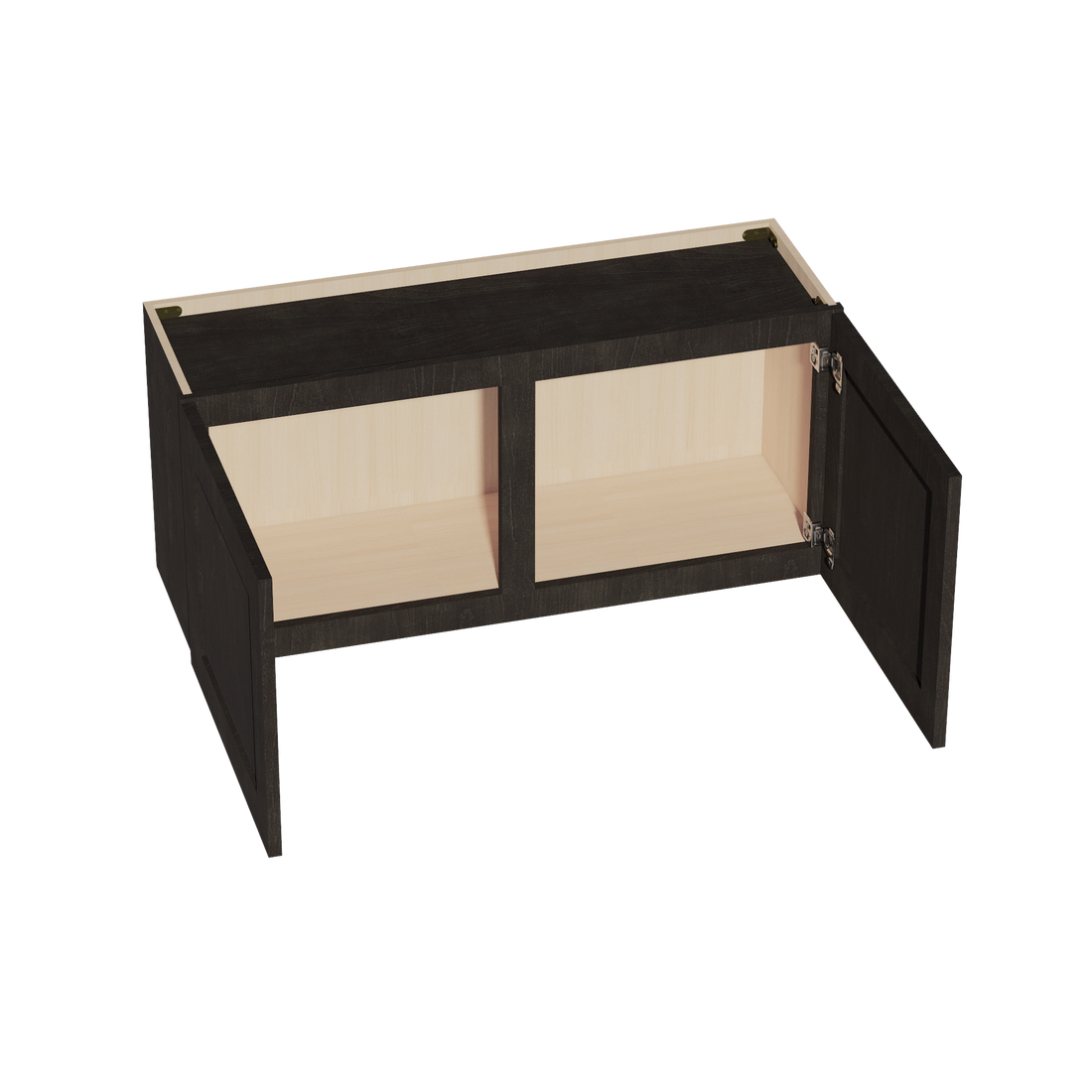 HG-W3918: Dark Gray Shaker 39"W x 18"H 2 Doors Standard Wall Bridge Cabinet