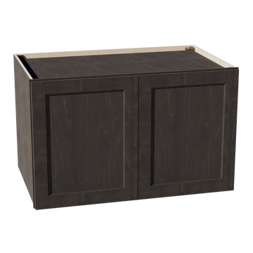HG-W392424: Dark Gray Shaker 39"W x 24"H x 24"D 2 Doors & 1 Shelf Standard Bridge Wall Cabinet