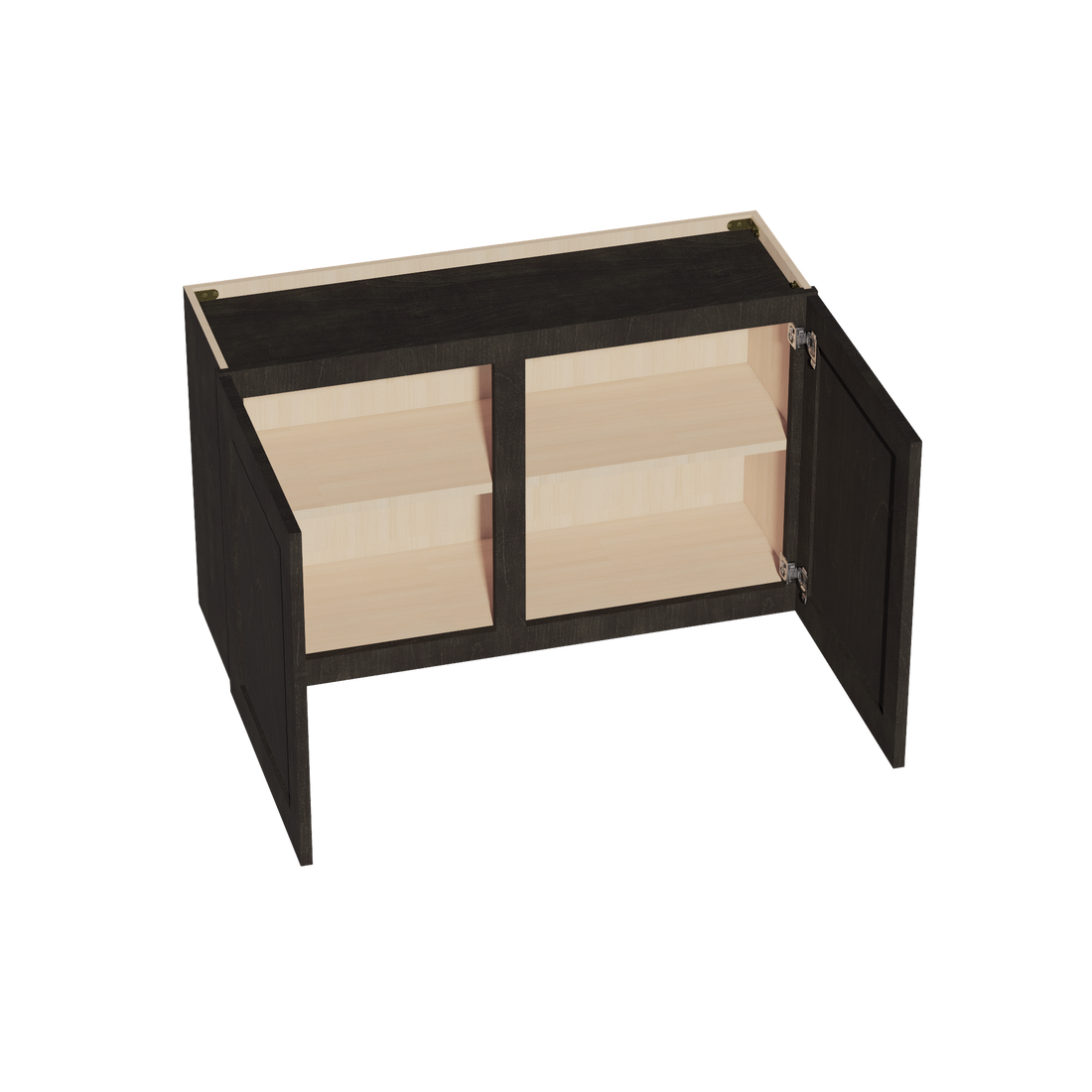 HG-W3924: Dark Gray Shaker 39"W x 24"H 2 Doors Standard Wall Bridge Cabinet