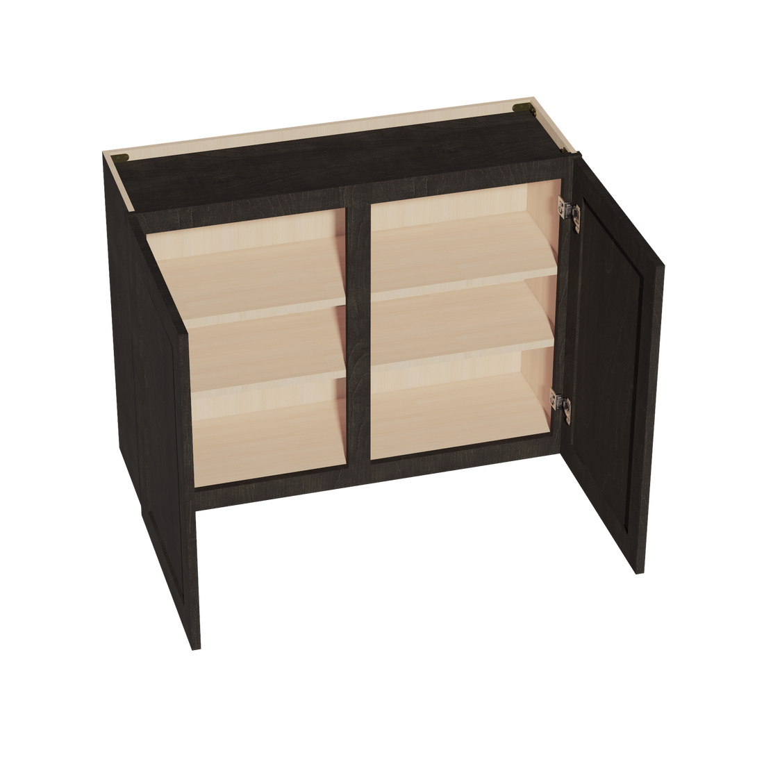 HG-W3930: Dark Gray Shaker 39"W x 30"H 2 Doors & 2 Shelves Standard Wall Cabinet