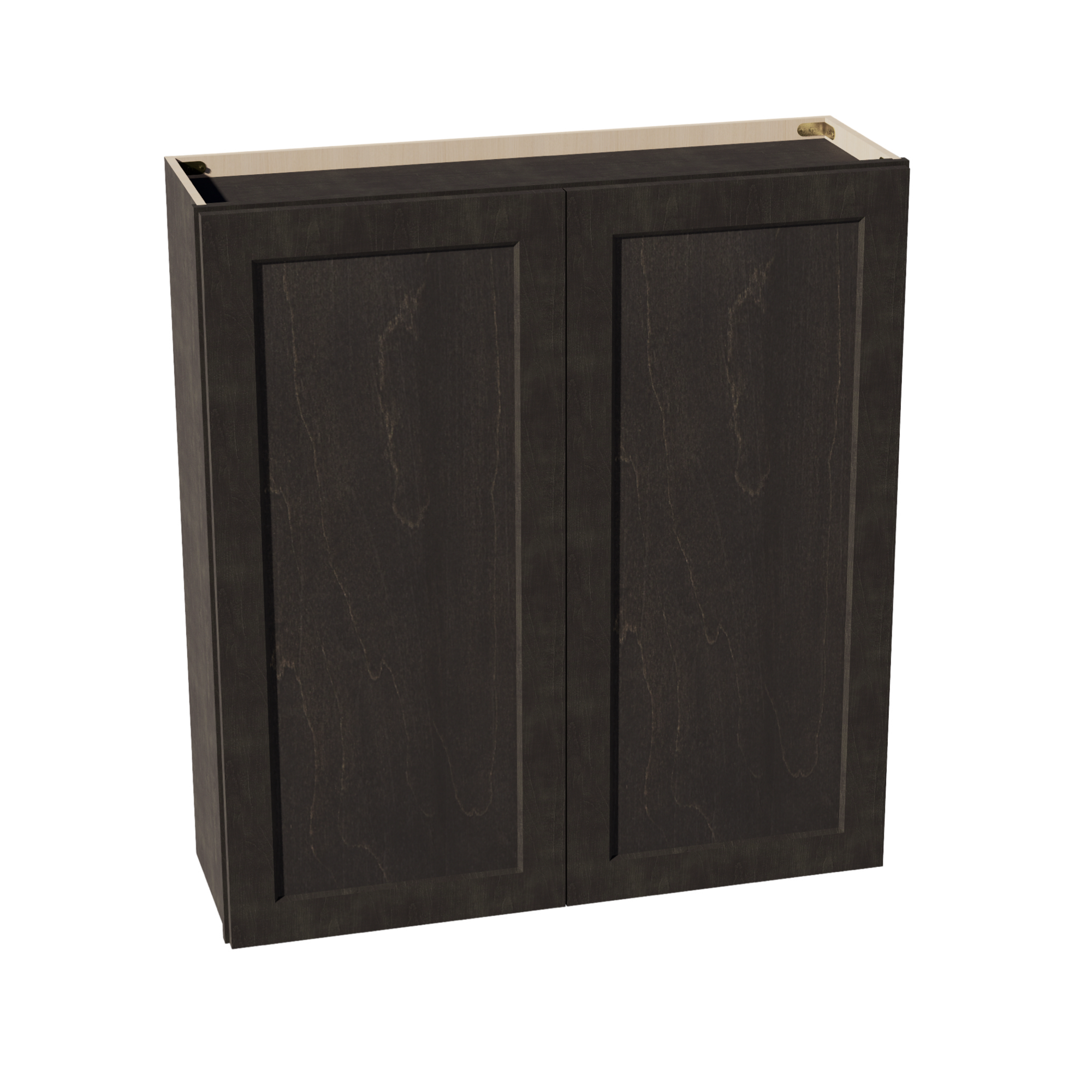 HG-W3942: Dark Gray Shaker 39"W x 42"H 2 Doors & 3 Shelves Standard Wall Cabinet