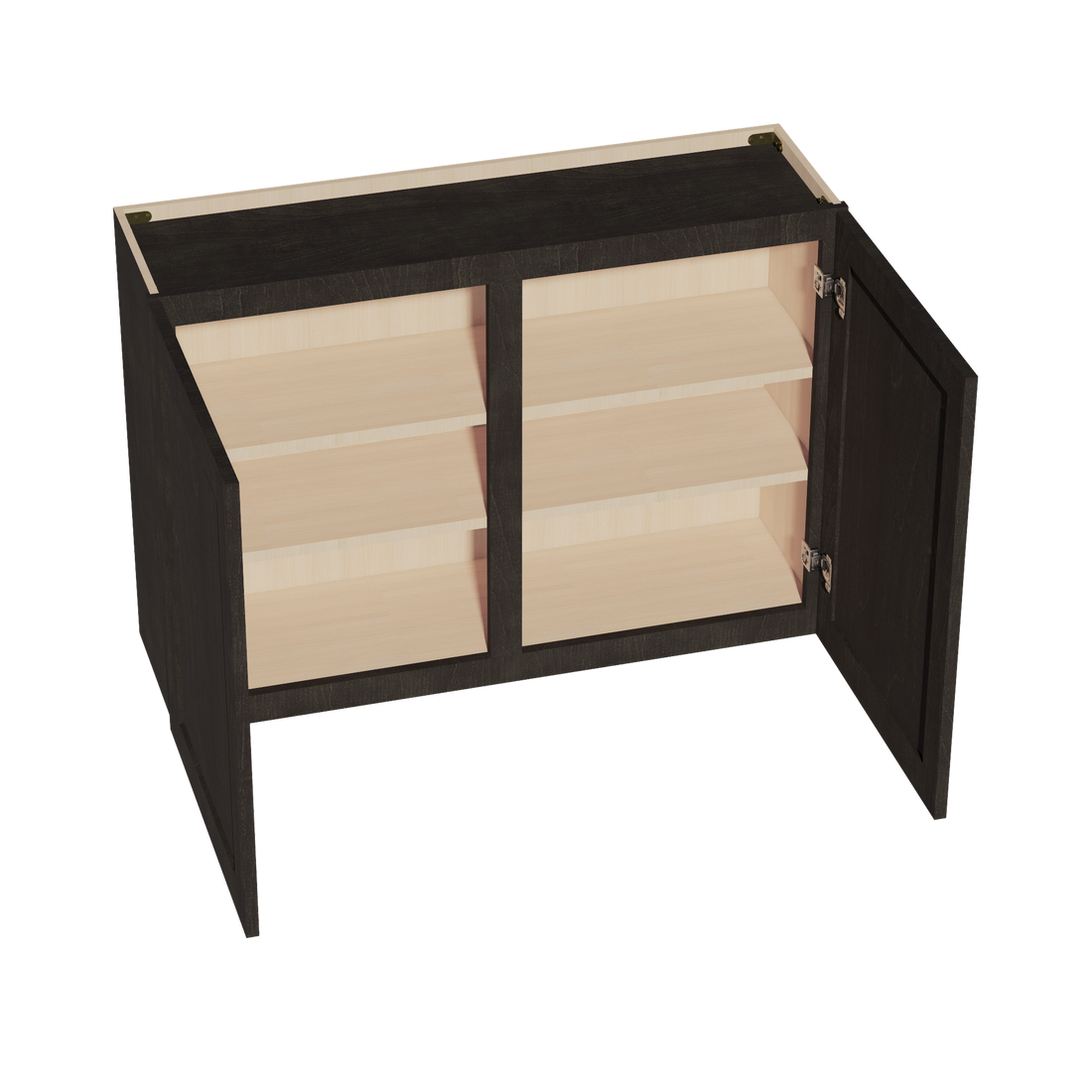 HG-W4230: Dark Gray Shaker 42"W x 30"H 2 Doors & 2 Shelves Standard Wall Cabinet
