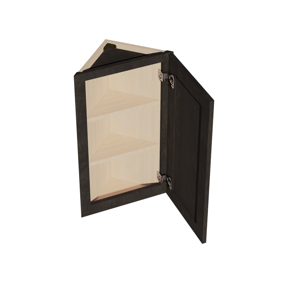 HG-WAE1230: Dark Gray Shaker 12"W x 30"H x 12"D 1 Door & 2 Shelves Wall Angle End Cabinet