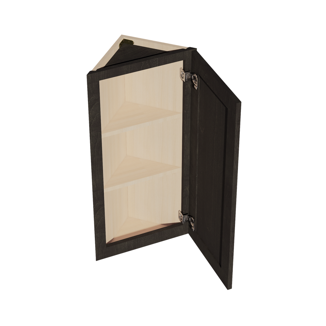 HG-WAE1236: Dark Gray Shaker 12"W x 36"H x 12"D 1 Door & 2 Shelves Wall Angle End Cabinet